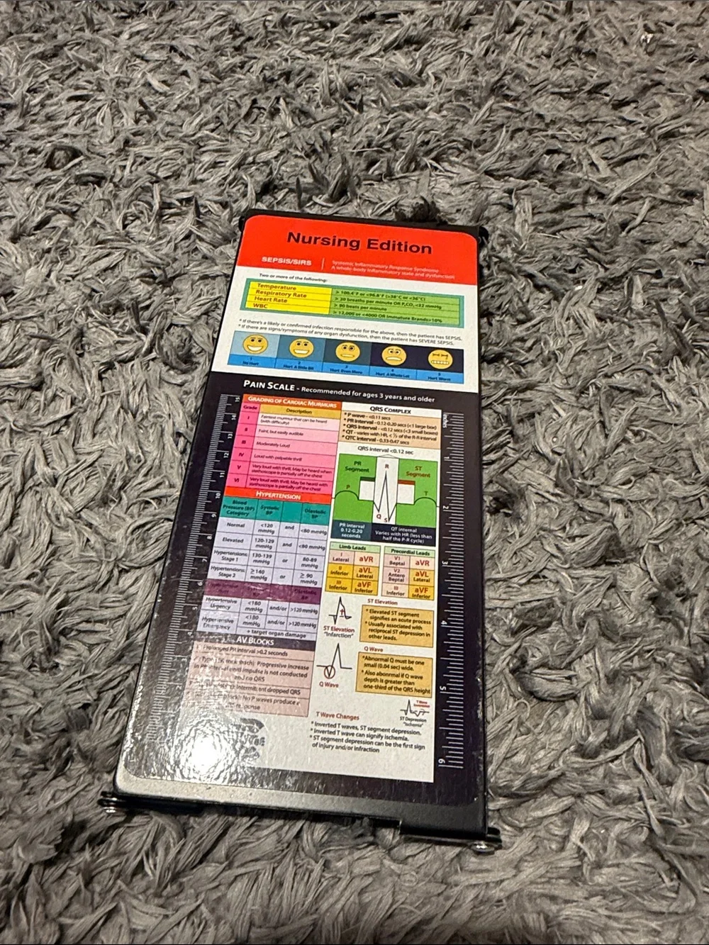 Nursing Edition Foldable Clipboard with Clinical Reference Charts